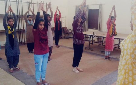 राजकीय महाविद्धालय बीबीरानी में मनाया योग दिवस