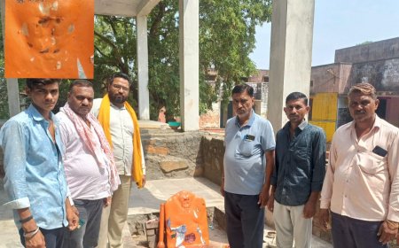 अमरवासी मे हनुमानजी की प्रतिमा कि खंडित, मौके पर पहुंचे पुलिस उपाधीक्षक