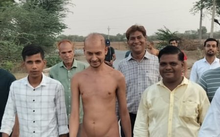 मुनि श्री 108 अनुपम सागर महाराज व मुनि श्री 108 यतींद्र सागर जी ससंघ का धर्मनगरी बिजयनगर से मंगल विहार