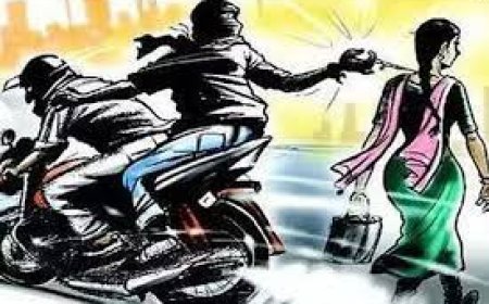 महिला के गले से नकाबपोश तोड़ ले गए सोने की चेन