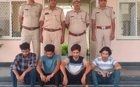 सुनसान रास्तों में राहगीर व दुपहिया वाहन चालकों से लूट गिरोह का खुलासा, चार आरोपी गिरफ्तार