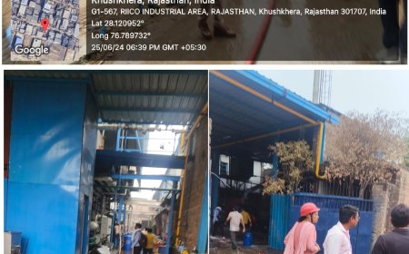 खुशखेड़ा औद्योगिक इलाके में स्थित वर्तिका केमिकल्स फार्मास्यूटिकल्स कंपनी में लगी भीषण आग