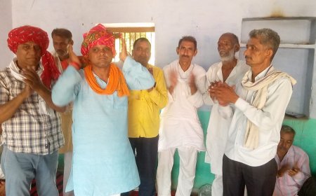 भर्तहरी धाम में श्री राम आदर्श कला मण्डल समिति लिली ने  की बैठक