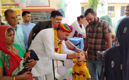 विधायक गोपीचंद ने बच्चों को खुराक पिलाकर की पल्स पोलियों अभियान की शुरुआत