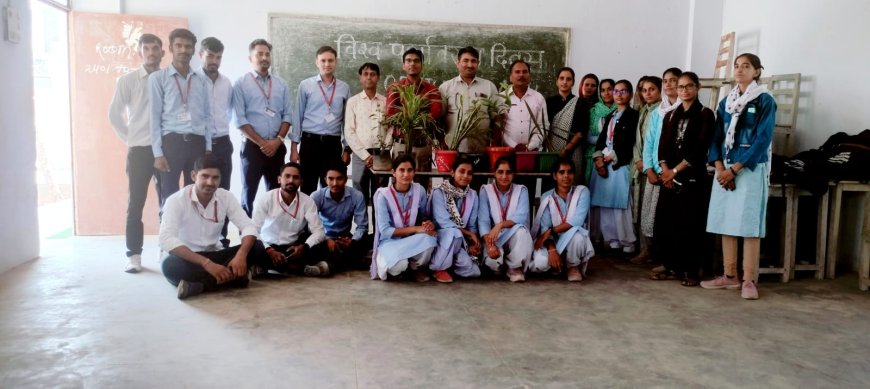 शाकंभरी रोड पर शिक्षक प्रशिक्षण महाविद्यालय में पर्यावरण दिवस पर लगाए पेड़