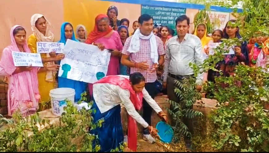 नोगांवा भूमि बहाली, मरूस्थलीकरण और सूखा सहनशीलता थीम पर ग्रामीणों ने मनाया विश्व पर्यावरण दिवस