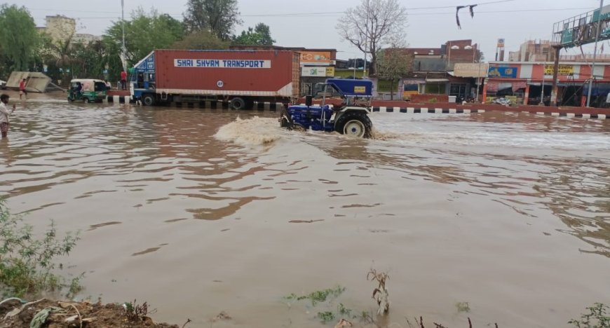 भिवाड़ी बना जल का टापू, प्रशासन के वायदे खोखले हुए साबित