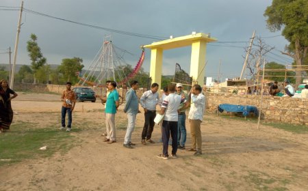 मेला मजिस्ट्रेट तहसीलदार विनोद शर्मा ने किया मेला स्थल का निरीक्षण