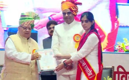 इंद्रपुरा की सुमन ओलखा को राज्यपाल मिश्र ने दिया स्वर्ण पदक