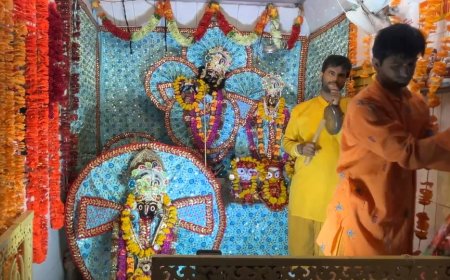 गर्भ गृह के पट खुले भगवान जगन्नाथ के हुए दर्शन उमड़े श्रद्धालु