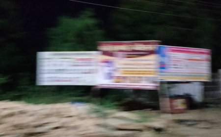 पालिका प्रशासन की ढिलाई,नगर के मुख्य चौराहे,सार्वजनिक स्थान सहित बिजली पोलो पर लगाए है बेतरतीब होर्डिंग,बैनर