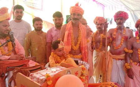 नारायणपुर गांव में भागवत कथा में मनाया नंदोत्सव