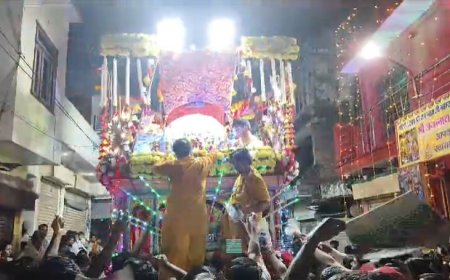 जानकी ब्याहने निकले भगवान जगन्नाथ:बाराती बन राजगढ़ के लोग,सात दिवसीय मेला महोत्सव का आगाज