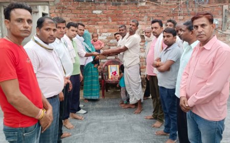 राजपुर बड़ा में सोसल मीडिया पर मिशन चलाकर पीड़ित परिवार की मदद के लिए जुटाया आर्थिक सहयोग