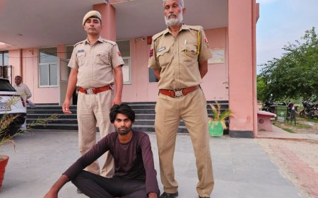 कोटकासिम पुलिस को मिली सफलता,  स्कूल से चोरी का आरोपी इरसाद मेव गिरफ्तार