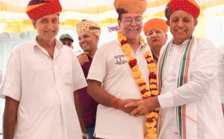 केन्द्रीय मंत्री चौधरी ने किया डॉ. राठौड़ का स्वागत