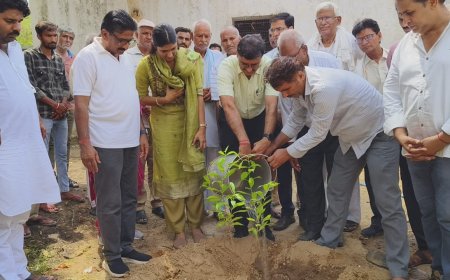 जिला कलेक्टर ने मणकसास गोशाला में पशुपालन विभाग के पौधारोपण अभियान की शुरुआत की