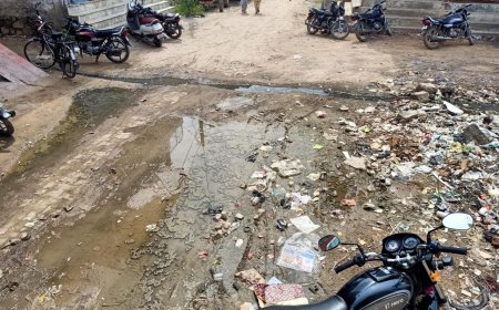 जलभराव से गुस्साए लोगों ने नगर पालिका को सोपा ज्ञापन