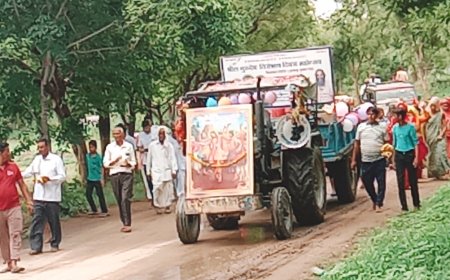 नारायणपुर में यति महाराज का समाधि दिवस मनाया, हरिनाम संकीर्तन यात्रा निकाली।
