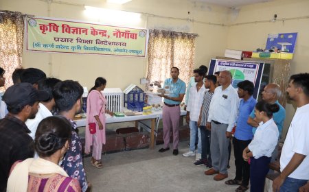 नौगांवा कृषि अनुसंधान केन्द्र के कार्मिकों ने काली पट्टी बांध  भारतीय कृषि अनुसंधान परिषद का 96 वें स्थापना दिवस समारोह पर कृषि आधारित कार्यक्रम आयोजित