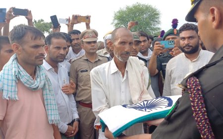 शहादत को सलाम : झुंझुनूं के लाडले शहीद अजय कुमार व बिजेंद्र पंचतत्व में विलीन:राजकीय सम्मान से हुआ अंतिम संस्कार, हजारों नम आंखों से दी अंतिम विदाई