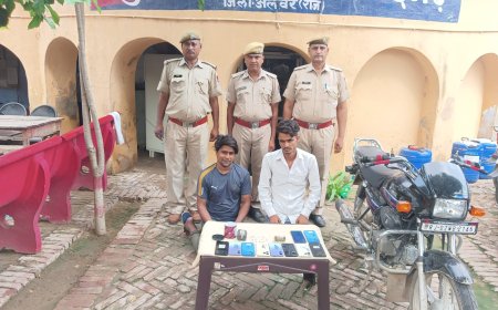 गोविंदगढ़ - साइबर ठगी के दो आरोपी गिरफ्तार:  10 मोबाइल 18 सिम एक मोटरसाइकिल जप्त