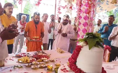 सात दिवसीय कांवड़ शिविर का भगवान भोलेशंकर की पूजा अर्चना कर किया शुभारंभ