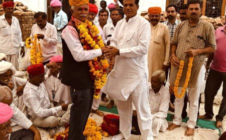 लापाेद सहकारी समिति प्रबंधक पद से सेवानिवृत्त हाेने पर पूर्व प्रधान मेवाड़ा ने किया स्वागत