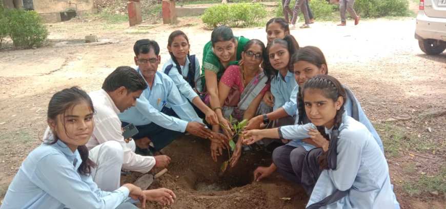 सकट के पीएम श्री स्कूल में पौधे लगाकर लिया देखभाल का संकल्प, लोगों को करेंगे जागरूक