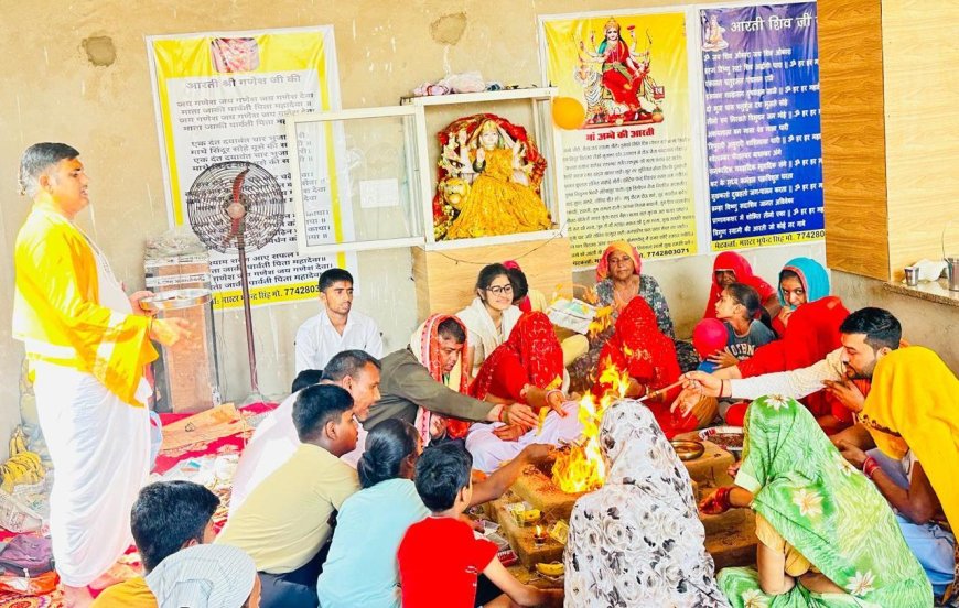 मांघा का माजरा के महादेव मंदिर मैं सांस्कृतिक झांकियां के साथ हुआ भंडारे का आयोजन