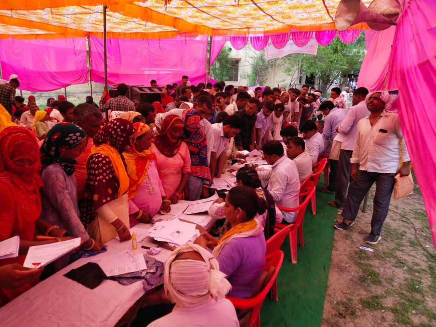 दिव्यांगजन प्रमाण पत्र जारी करने हेतु सामुदायिक स्वास्थ्य केंद्र मुंडावर में कैंप का हुआ आयोजन