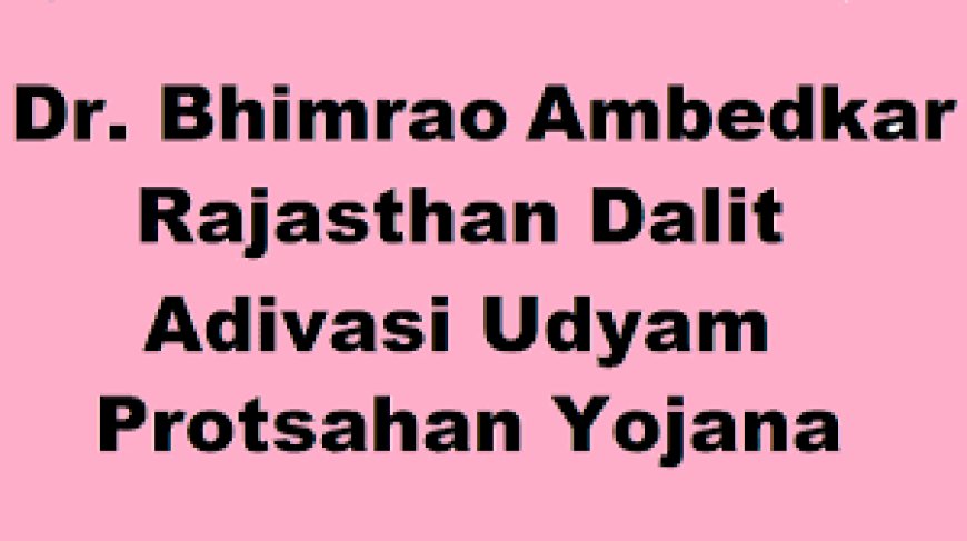 डॉ. भीमराव अम्बेडकर राजस्थान दलित आदिवासी उद्यम प्रोत्साहन योजना,  विशेष जागरूकता शिविर का आयोजन 5 को वैर में होगा आयोजन
