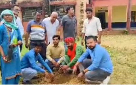 "एक पेड़ मां के नाम" अभियान के तहत अंबेडकर छात्रावास में हुआ वृक्षारोपण