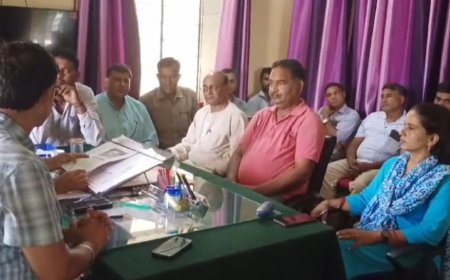 नौगावा  मे हरियाली महोत्सव एवं तिरंगा रैली के लिए बैठक हुई आयोजित