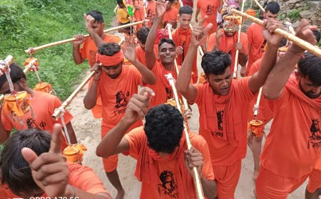 जोनेटा के प्राचीन शिव मंदिर में 31कावडीयो के जत्थे ने नारायणी माता से कांवड़ लाकर किया शिव का जलाभिषेक