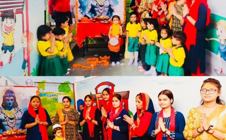 द बोहराज ग्लोबल स्कूल के बच्चों ने शिव तांडव स्त्रोत मंत्र का किया पाठ,  ड्राईवर सारथीयो का किया स्वागत