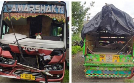 स्लीपर बस ने कांवड़ियों की गाड़ी को मारी टक्कर, 7 कांवड़िए घायल