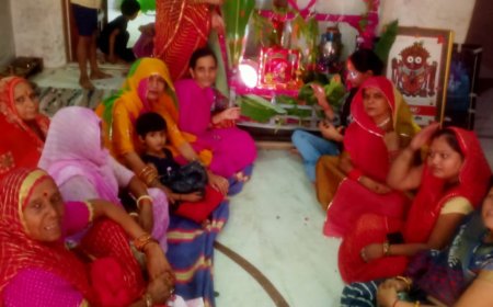 राजाधिराज केशव राय जी महाराज के मंदिर में मनाया सिजारा पर्व,  महिलाओं ने मिठाई वितरीत