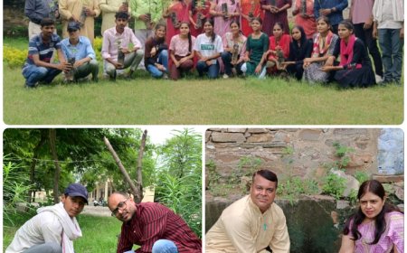 खैरथल महाविद्यालय में हरियालो राजस्थान के अंतर्गत किया पौधारोपण