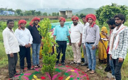 विकास अधिकारी ने बीधोता में नवग्रह वाटिका में पौधरोपण कर लोगों को दिया पर्यावरण संरक्षण का संदेश