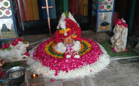 सावन में गुरलाँ सदाशिव महादेव का  महाकाल जैसा विशेष शृंगार