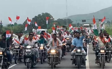 भाजपा ने गुरलाँ से सांसद अग्रवाल के नेतृत्व में सहाडा विधानसभा की तिरंगा यात्रा निकाली