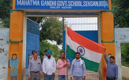 शिक्षको से राष्ट्रीय ध्वज उलटा लगना मानवीय भूल है,या साजिश