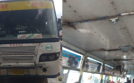 लक्ष्मणगढ़ रुट पर निगम की बसों की हालत खस्ता यात्रा करना खतरे से खाली नहीं