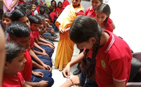 सृजन विद्या पिठ विधालय में धूमधाम से मनाया गया रक्षाबंधन का त्यौहार