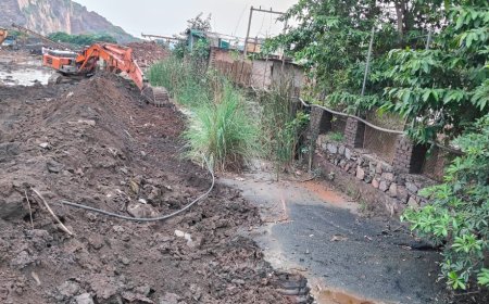 नागल क्रेशर जॉन में सरकारी नाले पर अतिक्रमण पर प्रशासन  का चला पीला पंजा