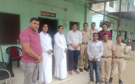 हर्ष और उल्लास के साथ थाना नारायणपुर में ब्रह्माकुमारी ईश्वरीय संस्था की बहनों के द्वारा बांधी गई राखी दिया एक अनूठा संदेश