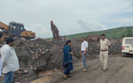 पहाड़ी के क्रशर जॉन का मामला सरकारी नाले पर अतिक्रमण पर लगातार चल रहा पीला पंजा