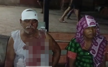 घर में घुसकर कैंची से चार लोगों को गंभीर रूप से  घायल जिला अस्पताल में कराया भर्ती