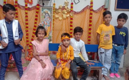 सृजन विद्या पीठ में कृष्ण जन्मोत्सव धूमधाम से मनाया